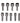 Socket Wrench Set - 9-Piece with 5-13mm Drive Heads - Shop Wood Tools
