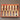 Set of wooden-handled chisels in a red box on a white background